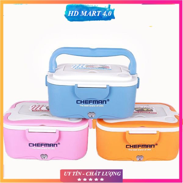 Hộp cơm giữ nhiệt, hộp đựng cơm đi làm,hộp cơm hâm nóng chefman cm-113i inox cao cấp, giữ nhiệt đảm bảo thức ăn nóng – bảo hành 24 tháng