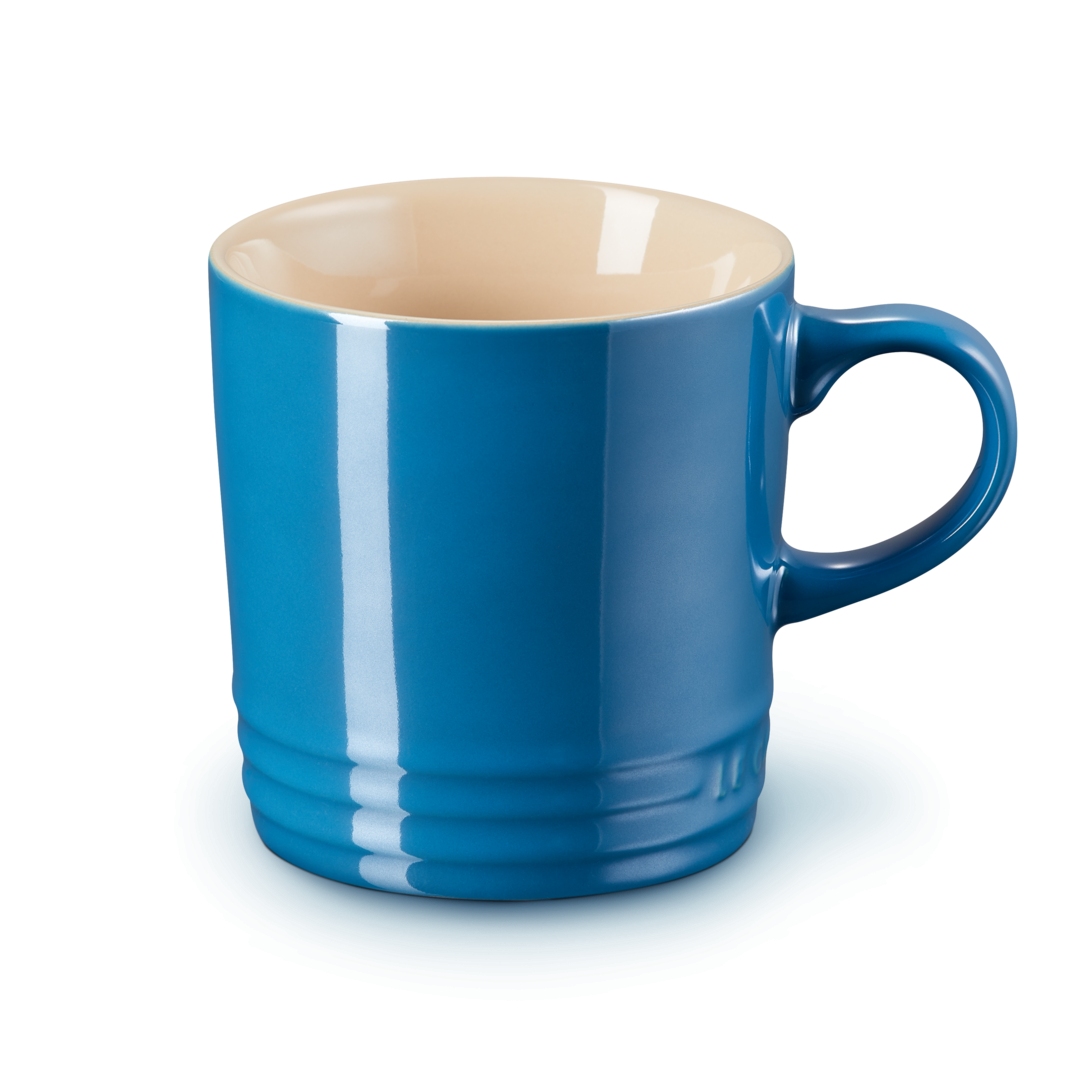 CỐC SỨ LE CREUSET METALLICS, 350ML, MÀU XANH MARSEILLE