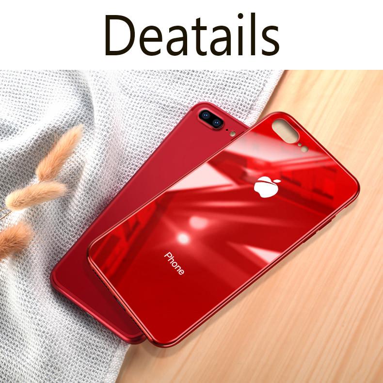 Ốp Lưng Kính Viền Silicon Cho iPhone 8 Plus, Ốp Lưng iPhone 8 Plus Siêu Đẹp