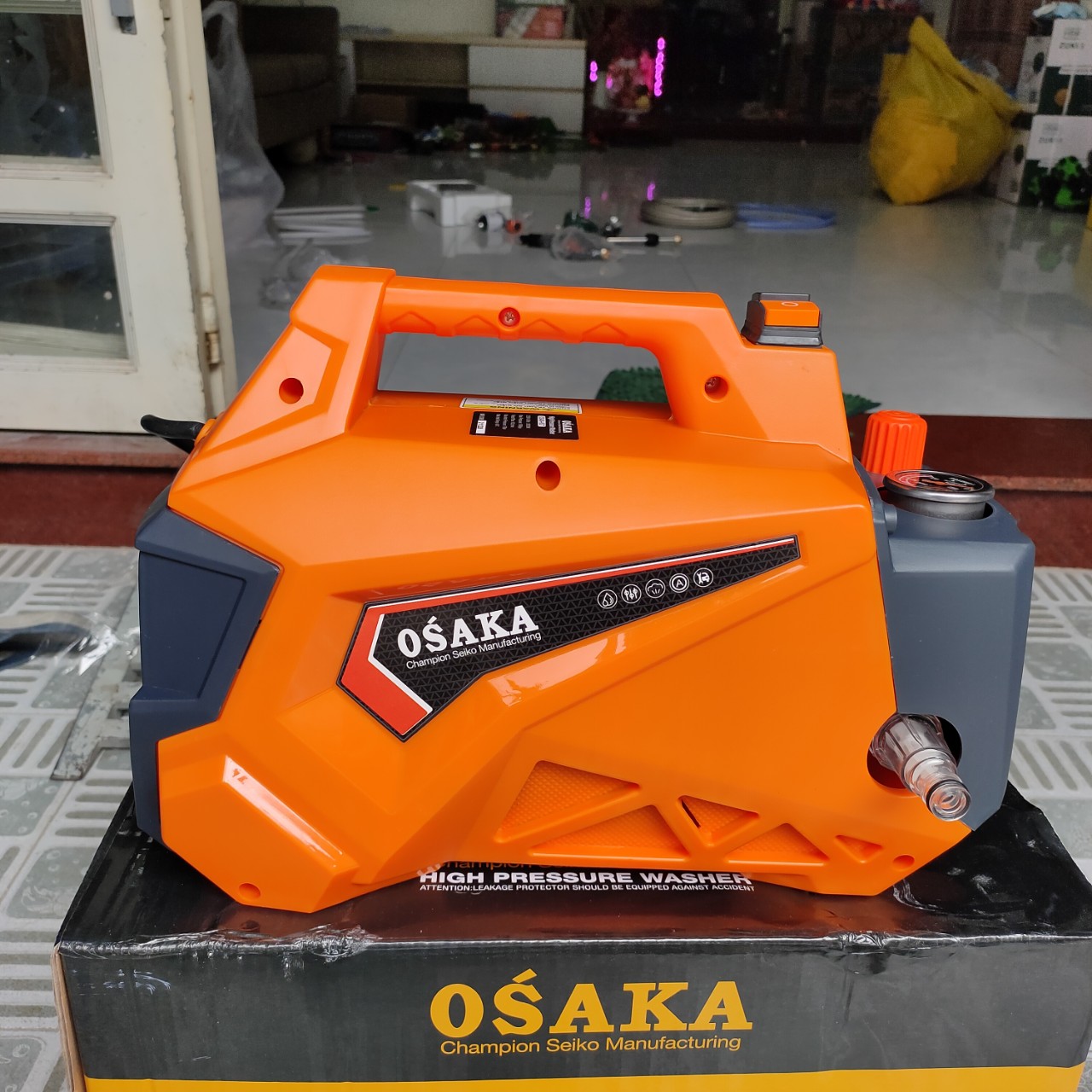 Máy xịt rửa điều hòa- máy rửa xe chỉnh áp Osaka RS7 - 3000W - Dây 15 mét | Lazada.vn