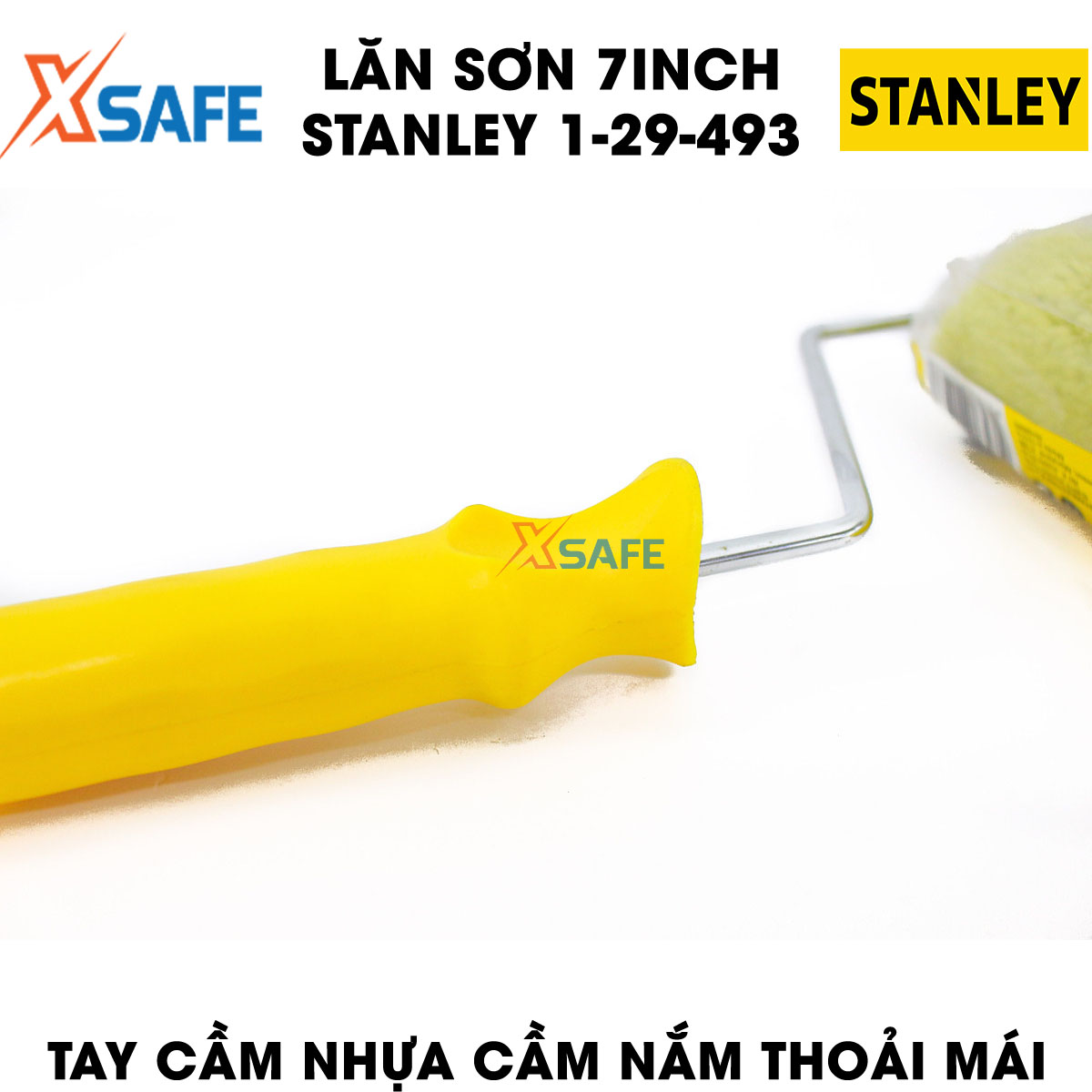 Paint Roller Stanley 1-29-493 7 inch. Paint Roller Stanley Design compact and flexible, cotton roller material fabric cotton soft absorbent paint good help paint out đều, roller for fast and smooth,--product genuine xsafe