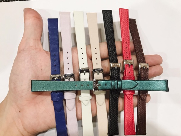 [HCM]Dây da đồng hồ Julius Hàn Quốc size 12 - nhiều màu tuỳ chọn