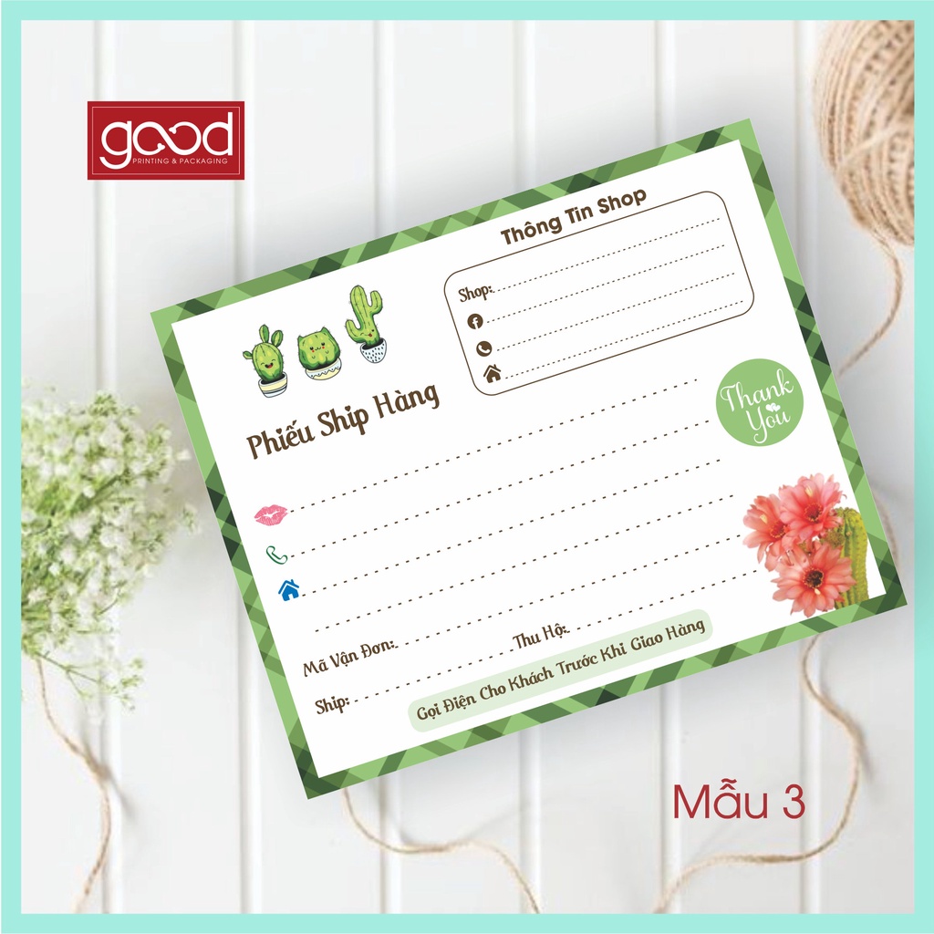 Combo 50 phiếu ship ciuteee 10x15cm