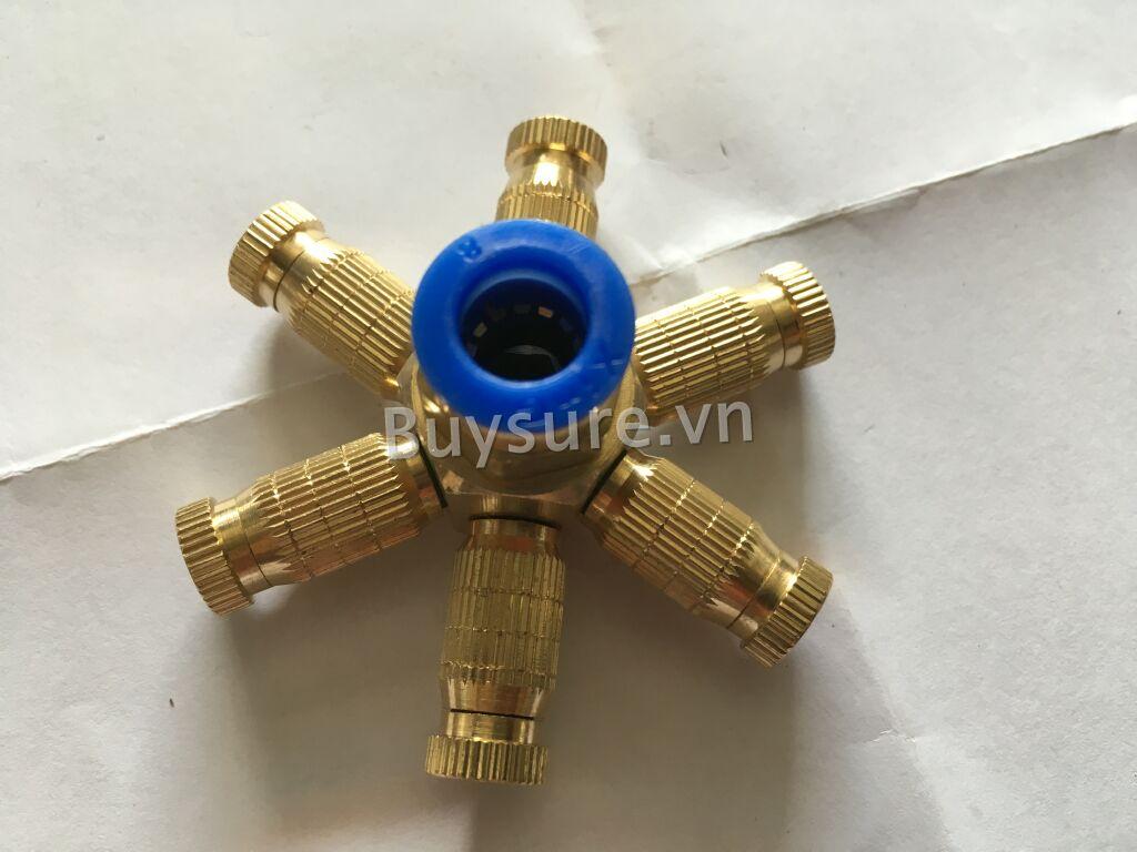 Bộ đầu cuối kèm 6 béc phun sương bằng đồng cao cấp