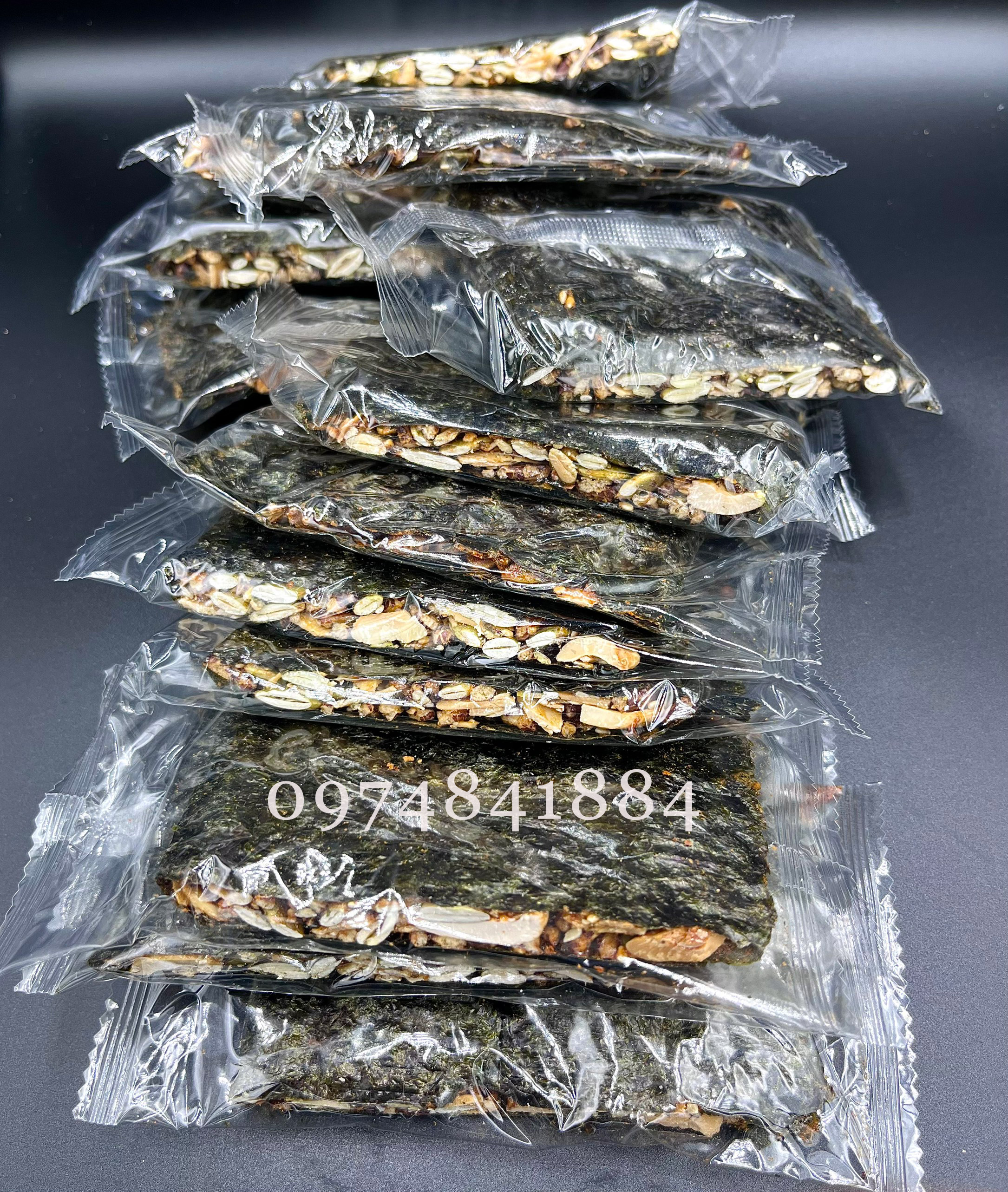 Snack rong biển ăn liền (rong biển kẹp hạt/ kẹp hạt chà bông/ rong biển cháy tỏi/ rong biển cuộn mè/ rong biển phô mai) 250g/ 500g/ 1kg