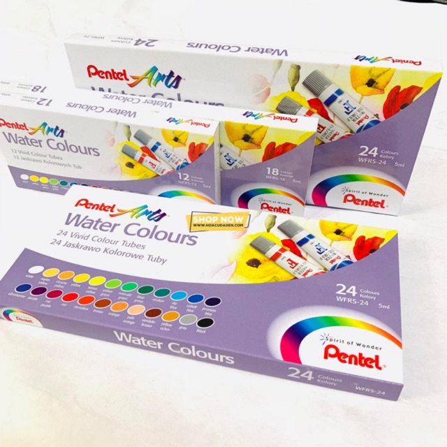 [HCM]Màu Nước PENTEL Tuýp 24 Màu Cao Cấp