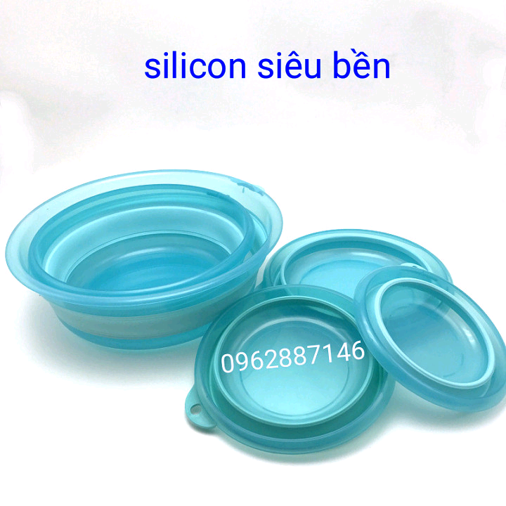 bát trộn mồi câu cá silicon thau trộn mồi siêu bền
