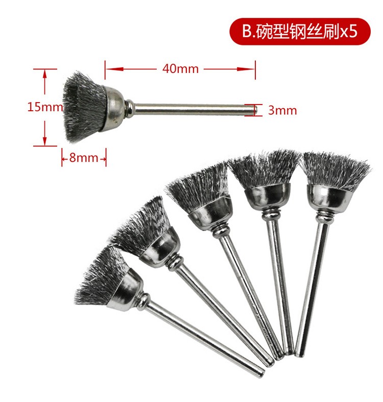 Bộ chổi đánh rỉ 15 chi tiết