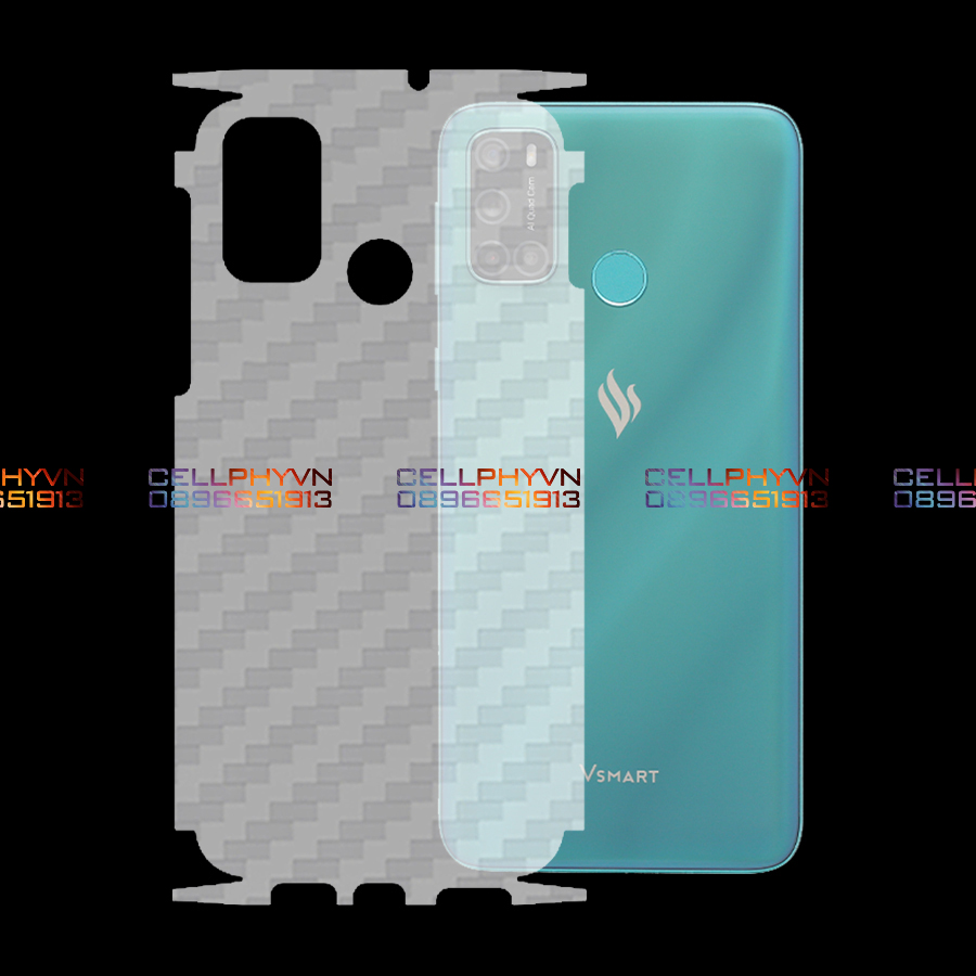 Dán Lưng Cacbon CHỐNG XƯỚC Vsmart Joy 4 - Full Viền