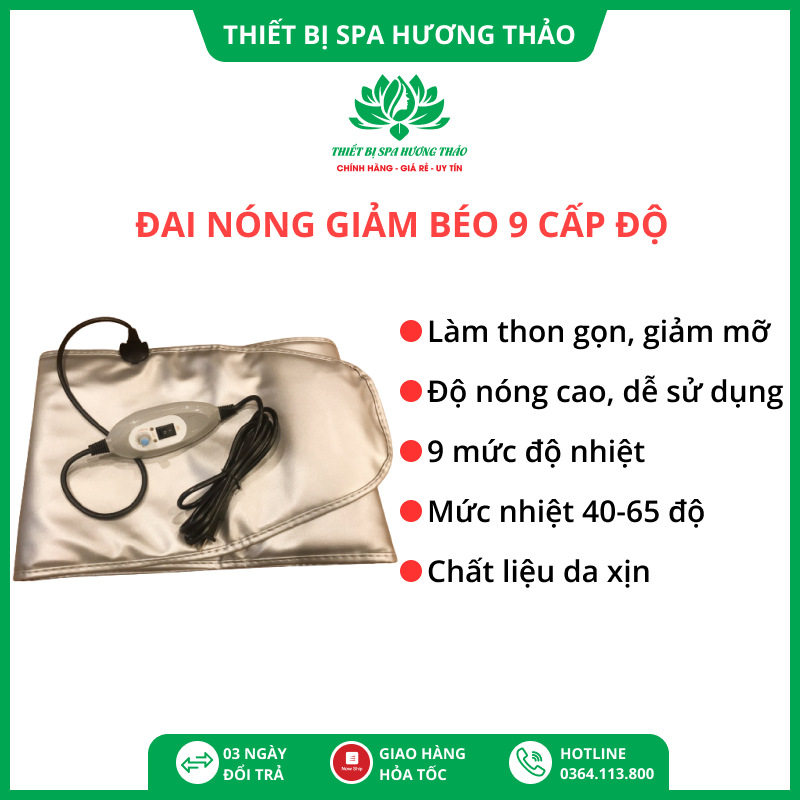 Đai Quấn Nóng Giảm Béo 9 Số 9 Cấp