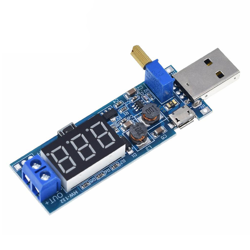 DC-DC Mô-đun Cấp Nguồn Lên/Xuống USB 5V Đến 3.5V / 12V Bộ Chuyển Đổi Tăng Tốc Có Thể Điều Chỉnh Ra DC 1.2V-24V