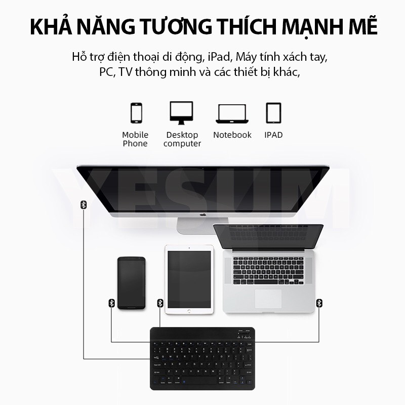 Bàn phím bluetooth và chuột cho điện thoại máy tính Windows/MAC/Android/iOS/điện/iPad/máy tính bảng không tiếng ồn pin sạc