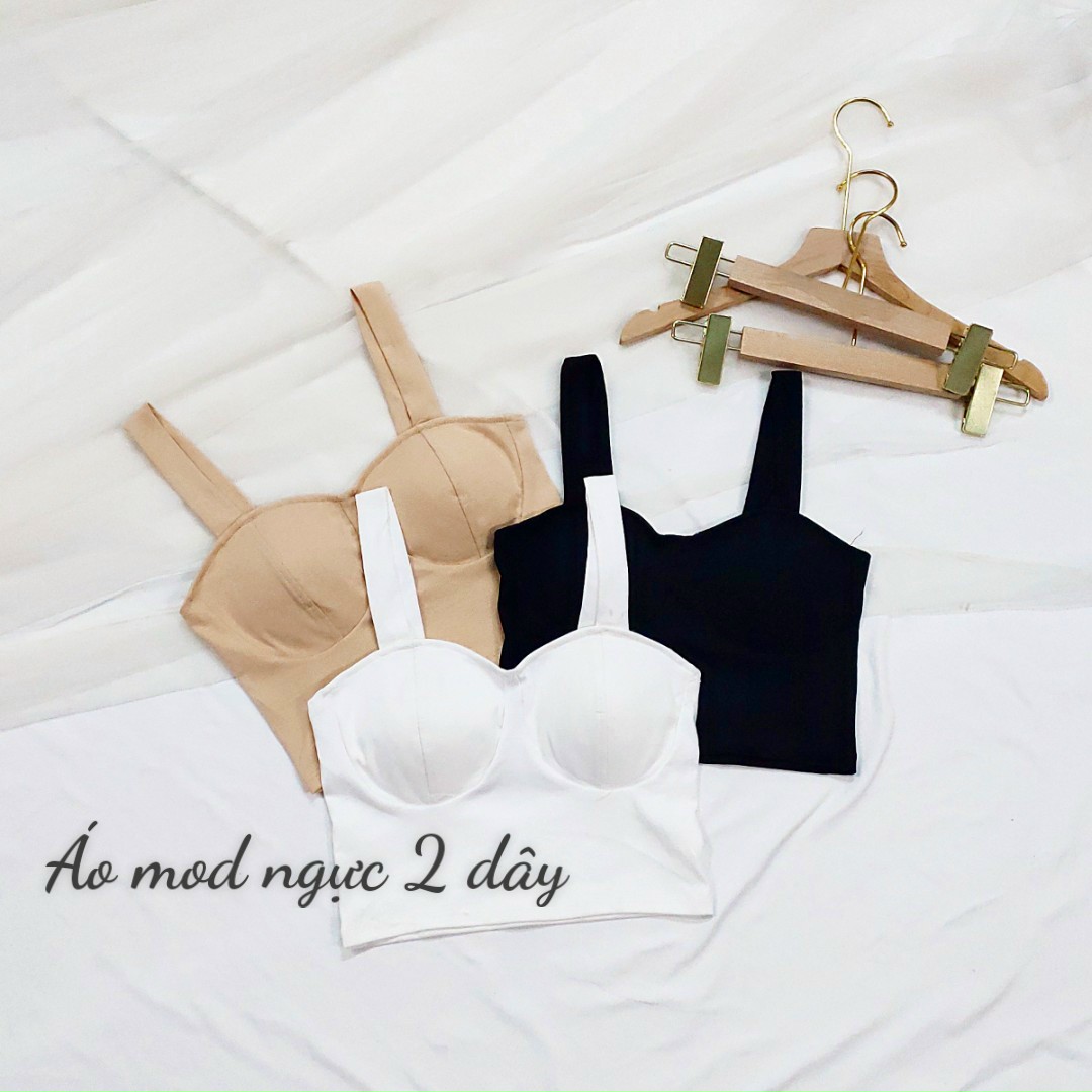ÁO 2 DÂY TO CÚP NGỰC ÔM BODY - CÓ MÚT NGỰC