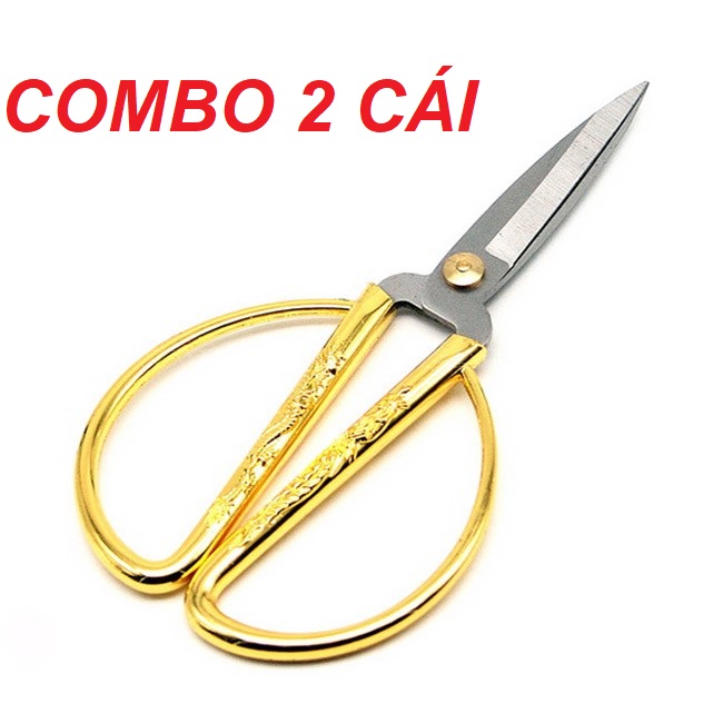 COMBO 2 kéo nhà bếp cán vàng long phụng bền đẹp