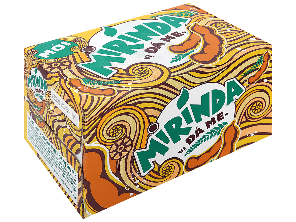Thùng 24 lon nước ngọt Mirinda đá me 330ml