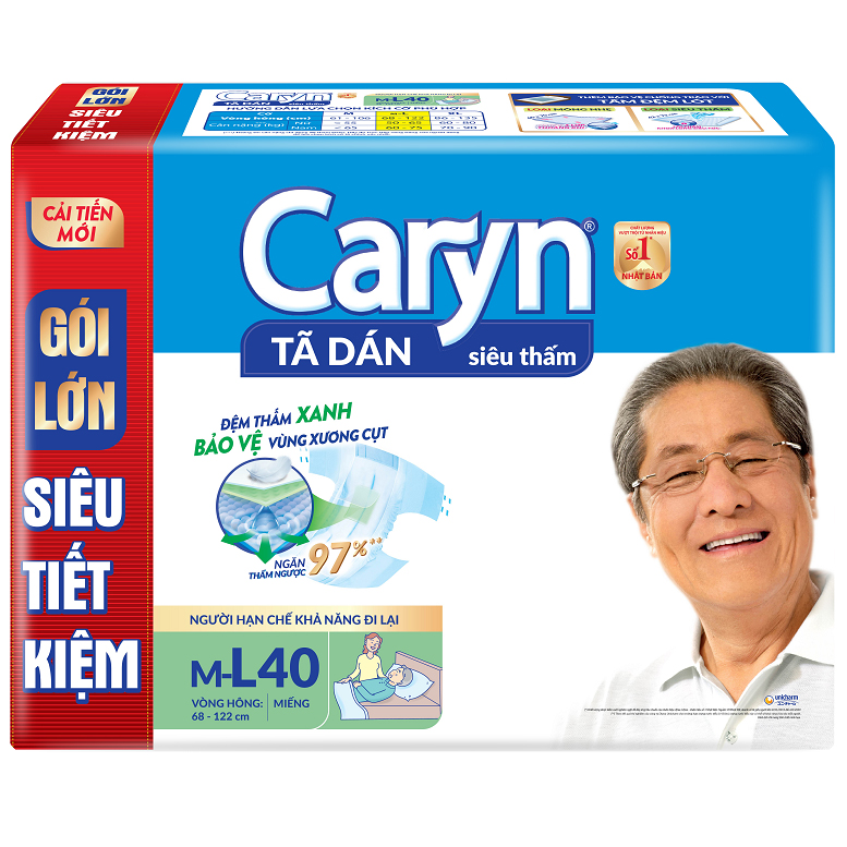 Bỉm - Tã dán người lớn Caryn Dan  M-L40 - 40 Miếng