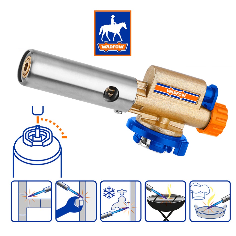 Đầu khò gas dụng cụ khò gas lửa tự động đánh lửa cầm tay multi purpose torch wadfow wfg3603