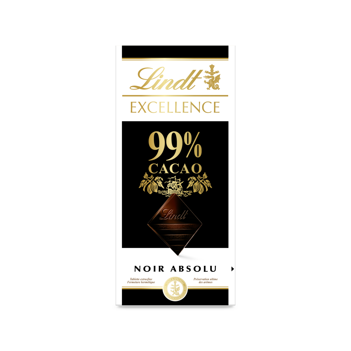Socola đen Lindt Excellence 99% cacao 50g (Dark Chocolate 99% Absolu)