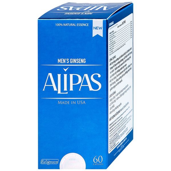 Sâm alipas hộp 60 viên. mua 2 tặng 1 hộp 15 viên. sản phẩm có tem nhập khẩu và tem chống hàng giả