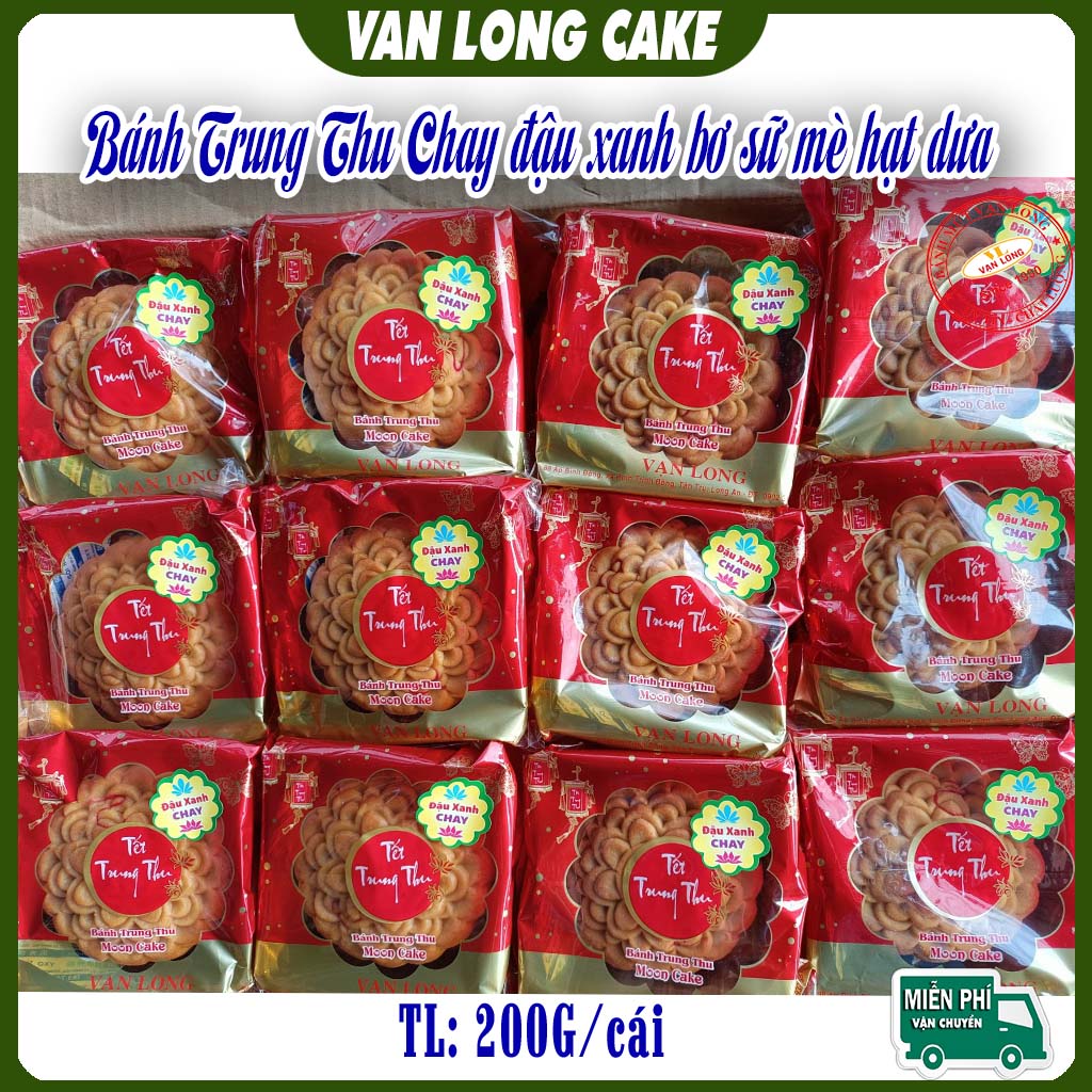 [BÁNH CHAY] Bánh trung thu đậu xanh chay 200g