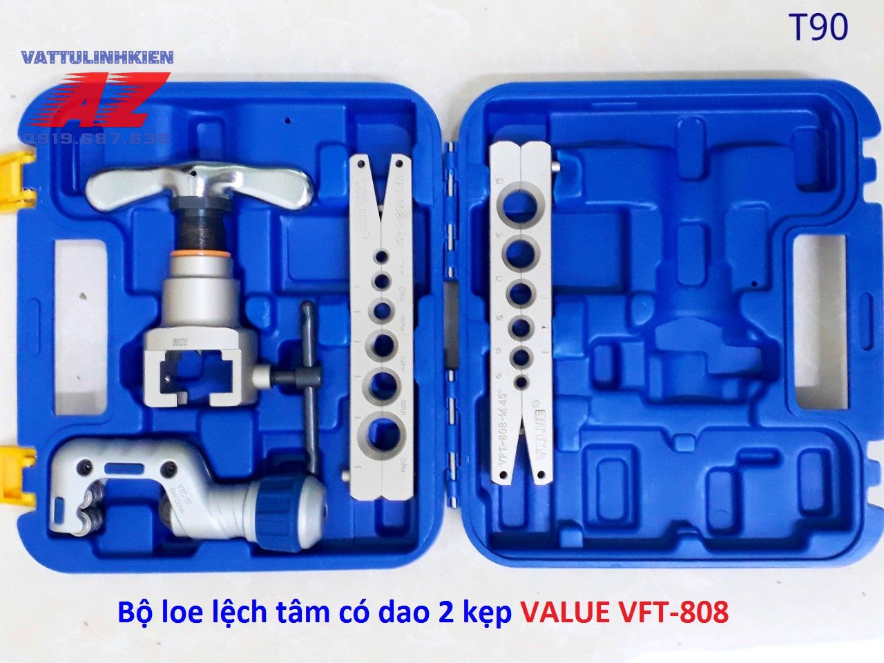 Bộ kep loe ống đồng lệch tâm có dao value vft-808-mis