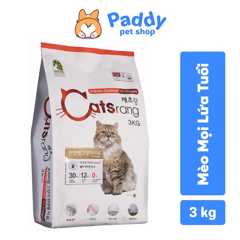 [3KG] Catsrang - Thức ăn hạt cho mèo mọi lứa tuổi
