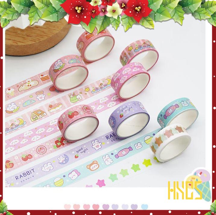 Cuộn Băng Keo Giấy Trang Trí Washi Tape - 1 cuộn