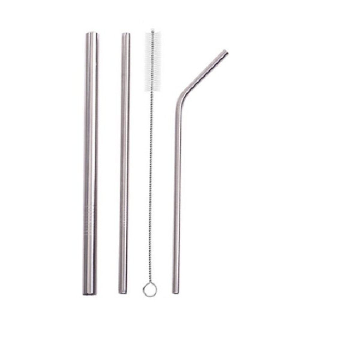 Bộ Ống Hút Inox Trà Sữa Trân Châu + Ống Hút Sinh Tố + Cọ Làm Sạch Ống