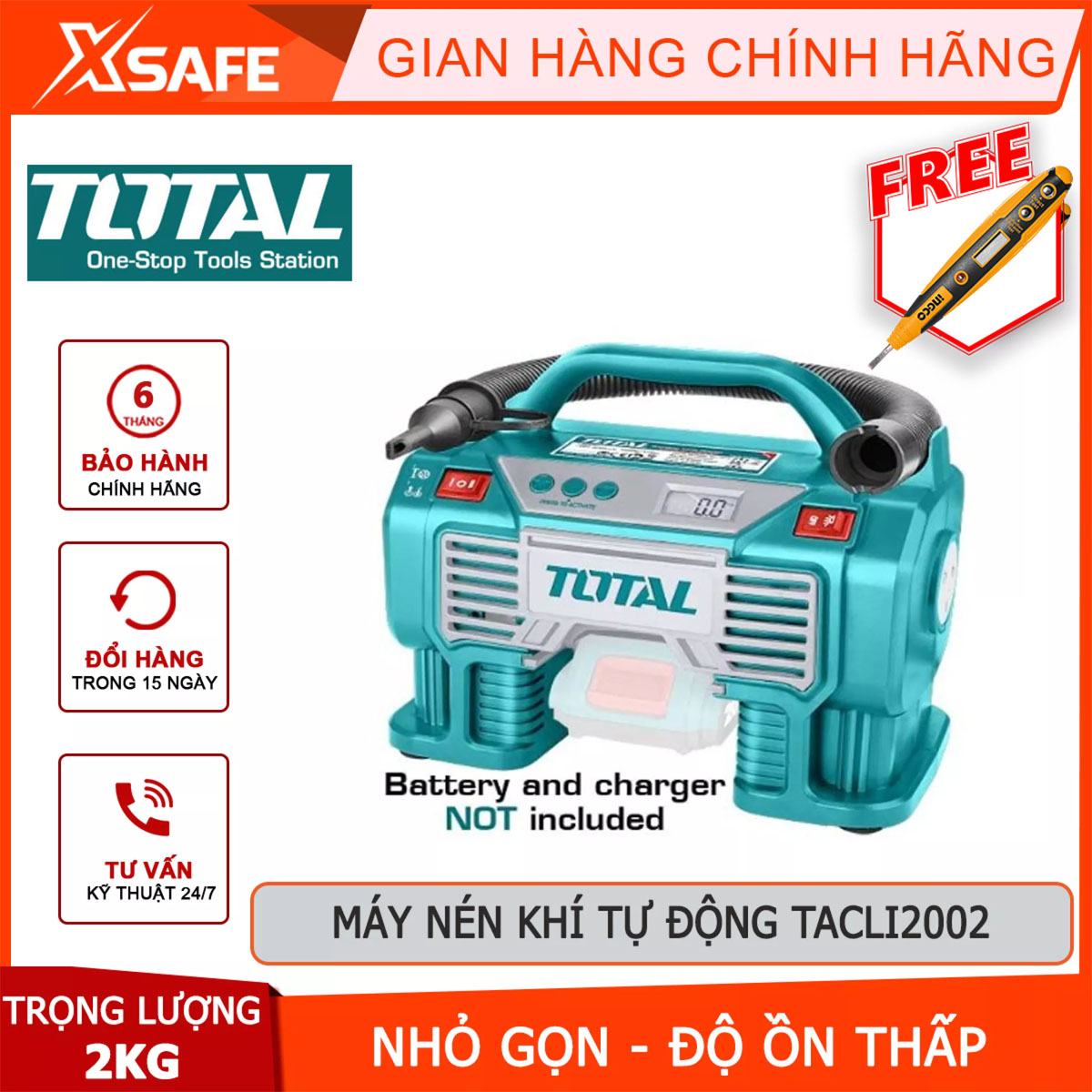20V total tangli2002 battery powered automatic air compressor 160 psi max pressure auto air pump sprayer, dust blowing, pick up, shoot pin [original] [xsafe]