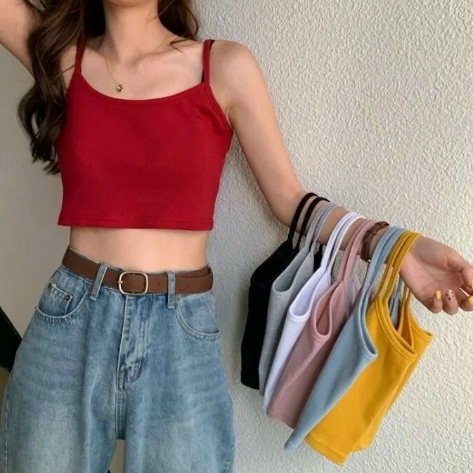 Áo thun nữ croptop hai dây A134