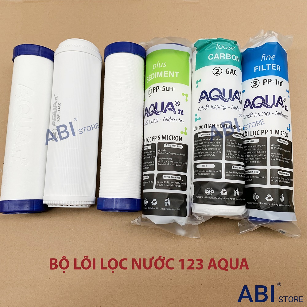 LÕI LỌC NƯỚC 1 2 3 AQUA CAO CẤP ( LÕI 3 LOẠI 1 MICRON )