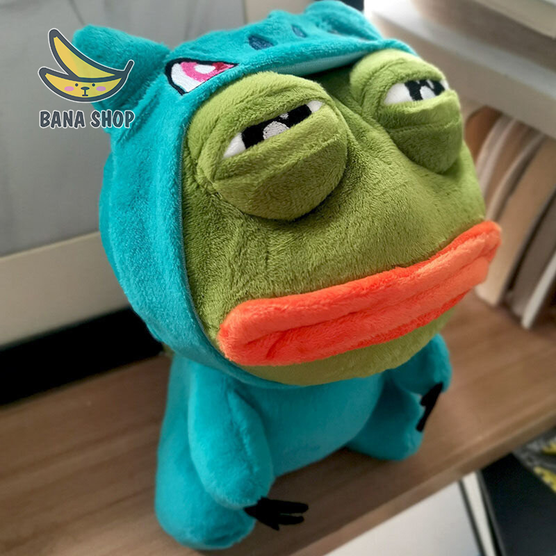 Gấu bông ếch xanh sad frog Pepe cosplay Pokemon rùa khủng long Squirtle Charmander siêu bựa dành cho vozer