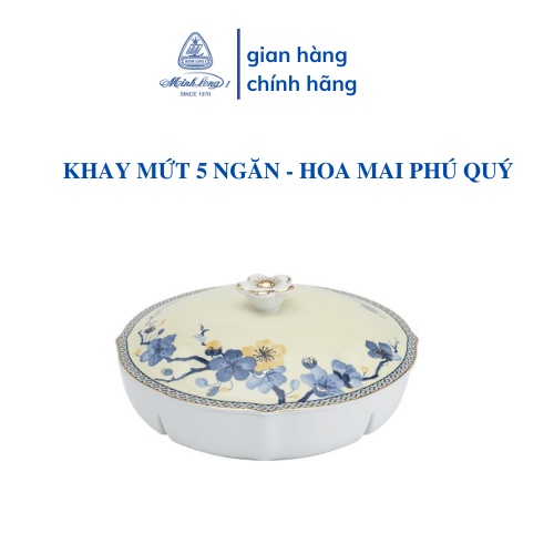 Khay Mứt Sứ Cao Cấp Minh Long 5 ngăn