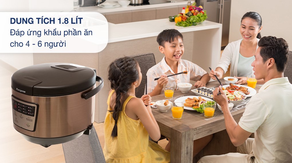 Nồi cơm điện tử Kangaroo 1.8 lít KG18DR7
