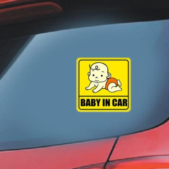 Tem/Miếng dán phản quang xe ô tô Baby In Car