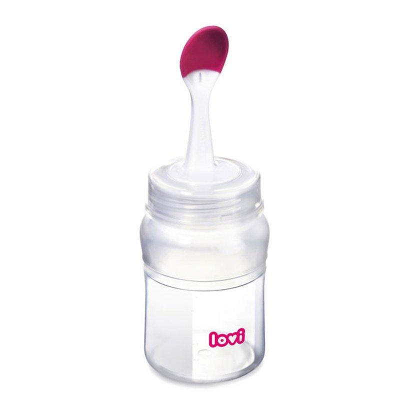 Bình ăn dặm kèm thìa Lovi 120ml