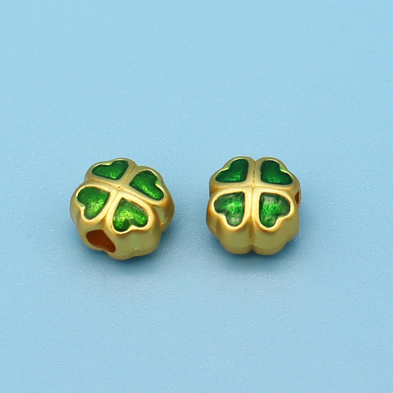 Charm cỏ 4 lá màu xanh - KL183
