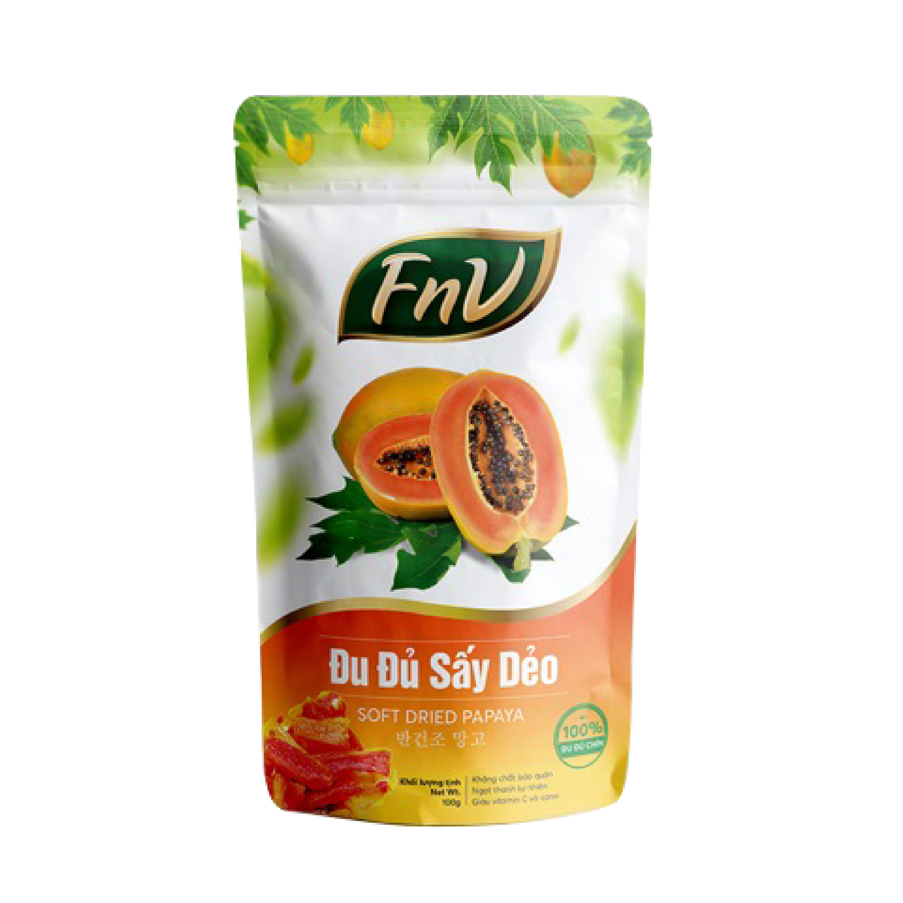Đu đủ sấy dẻo FNV 100g