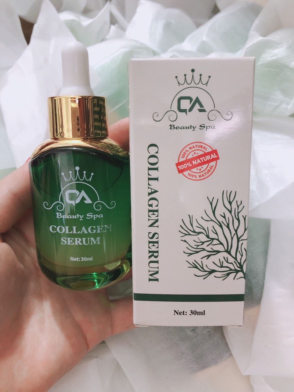 Serum collagen Căng Bóng Da nhân sâm QA ( chính hãng)