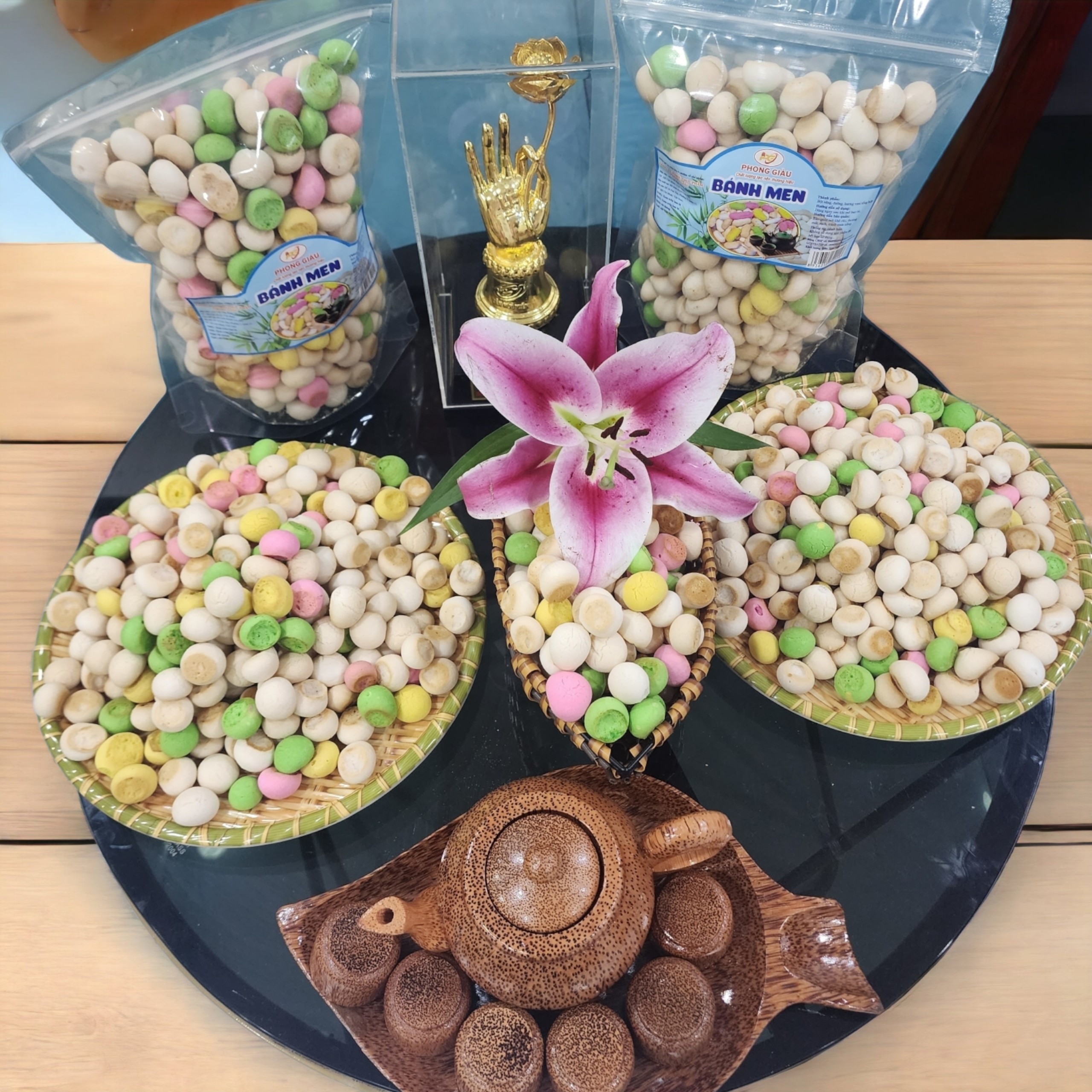 BÁNH MEN BI MIX MÀU ( PHONG GIÀU FOOD )