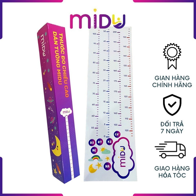 Midu waterproof and anti-scratch wall sticker height measure, 2m long