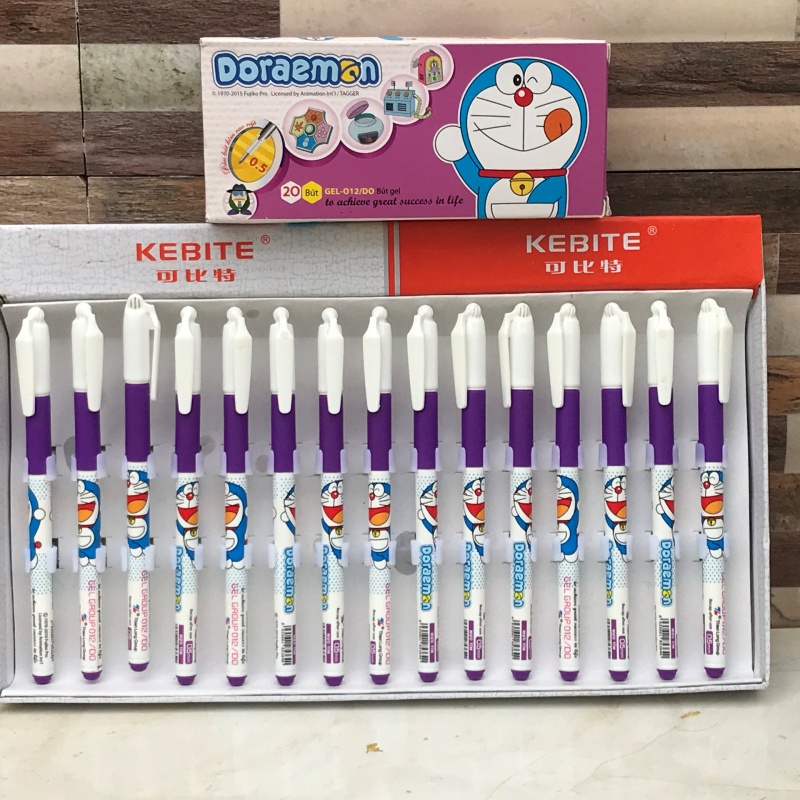 Bút nước gel Doremon tím chính hãng