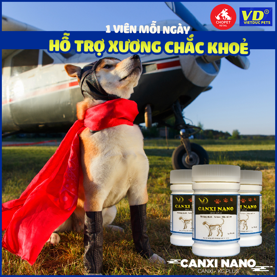 [HCM]Combo Canxi Nano + Chibi Powder cho chó mèo.