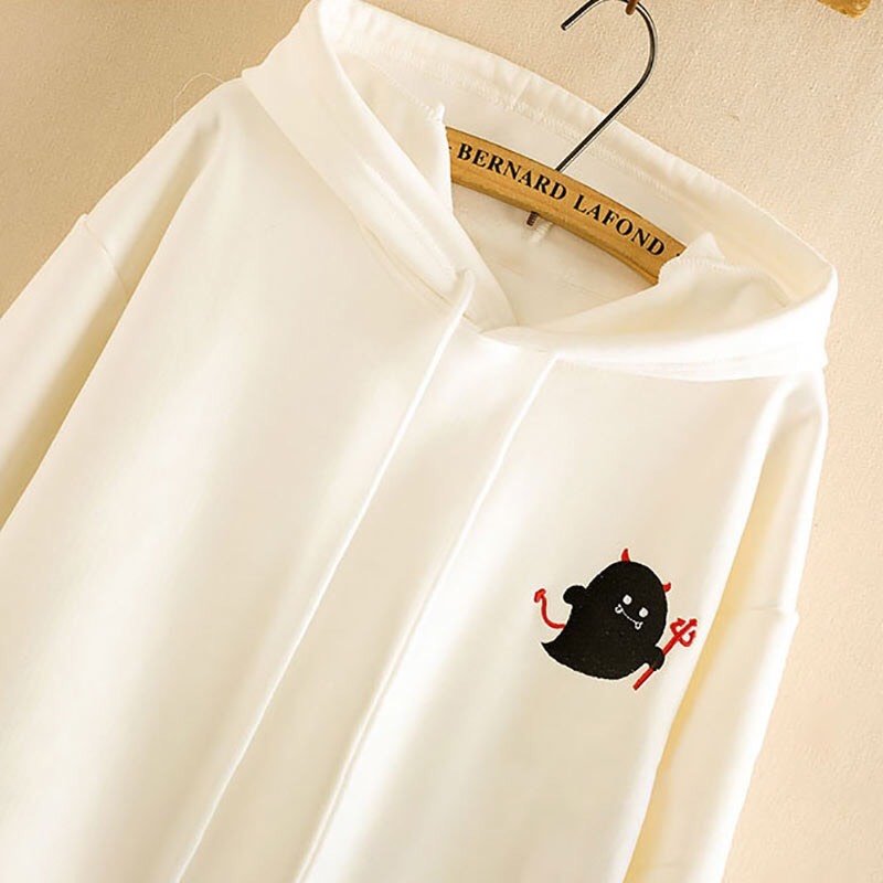 ÁO KHOÁC HOODIE VẢI NỈ NGOẠI, HÀNG NHẬP NGOẠI VẢI MỀM MỊN, THÊU HÌNH MẶT QUỶ DỄ THƯƠNG