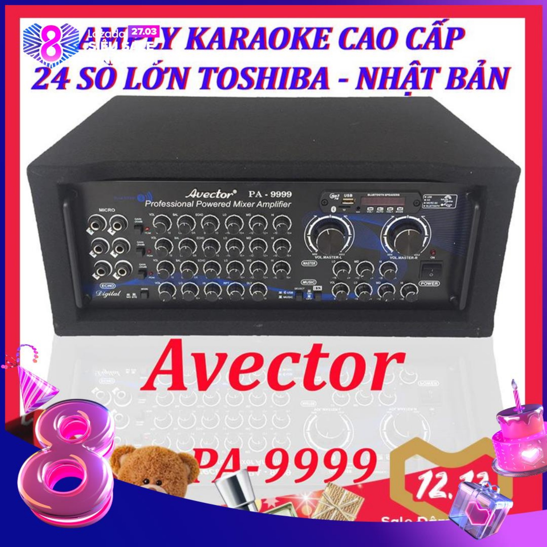Amply karaoke gia đình - Amply bluetooth - amply sân khấu