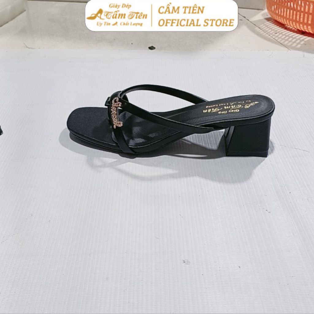 Giày sandal nữ cẩm tiên gót 3cm,5cm,7cm quai chéo