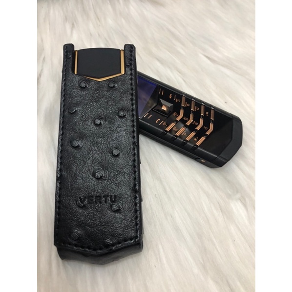 Bao da Vertu Singature S đứng không nắp da cá sấu