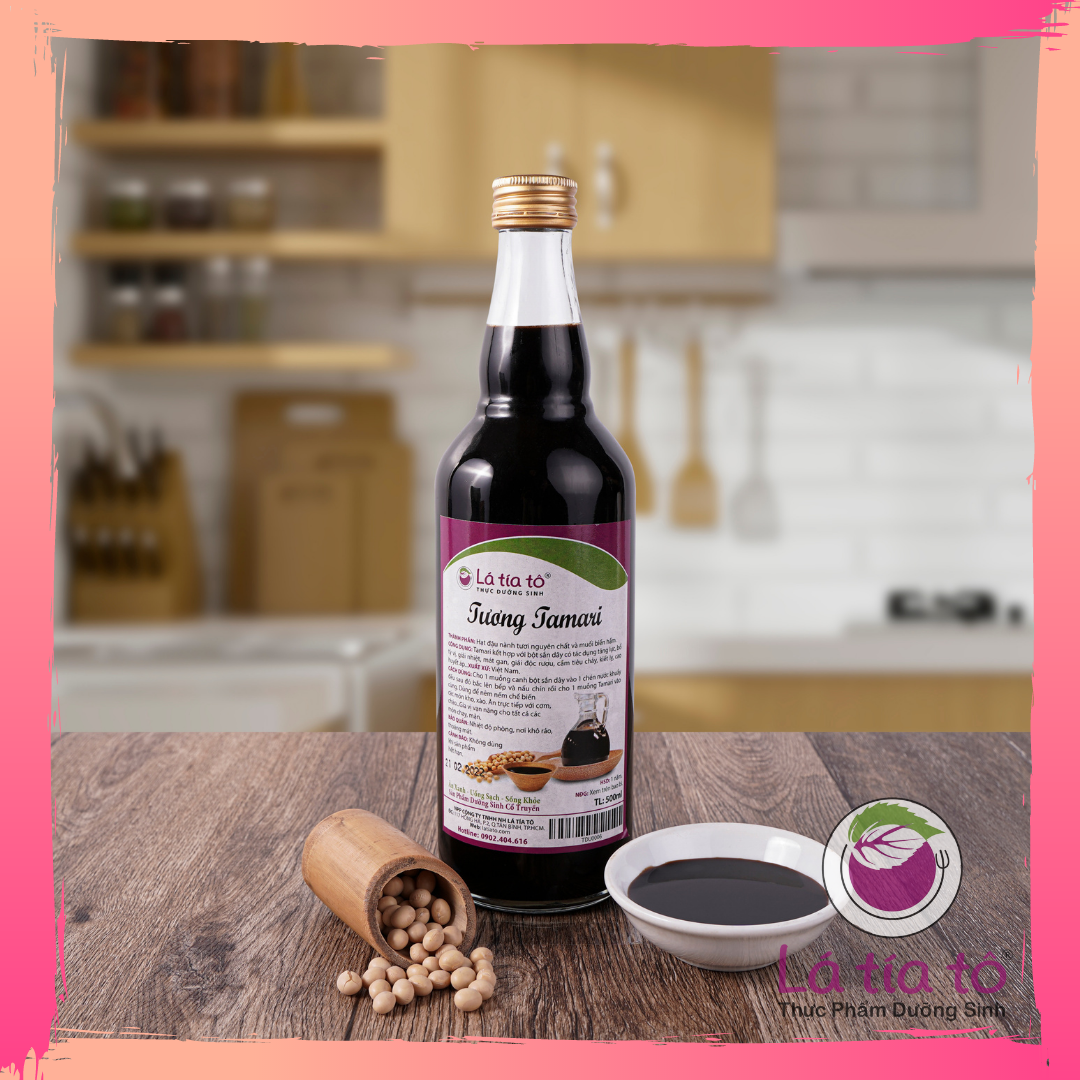 Nước tương tamari 3 năm 500ml - lá tía tô
