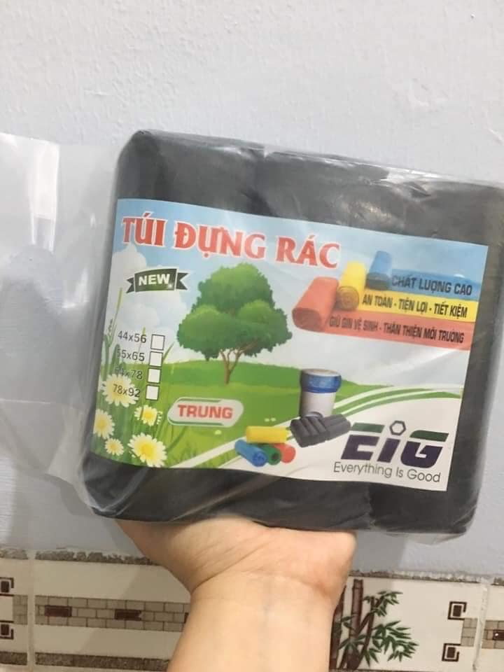 Sét 3 cuộn túi đựng rác đen kt 45*56cm. sét 3 cuộn túi đựng rác đen tự phân hủy, nặng 1kg