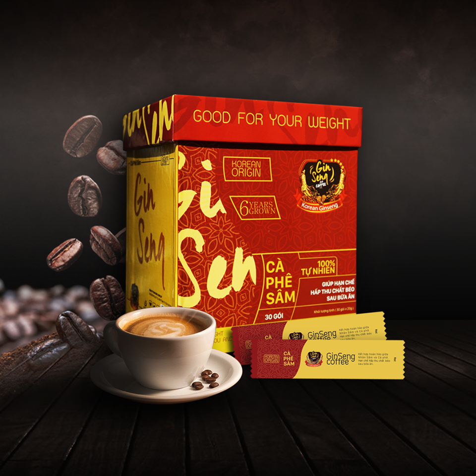 (TẶNG LY) Combo 2 Hộp Cà Phê Sâm Ginseng Giảm Cân (Ginseng Coffee)